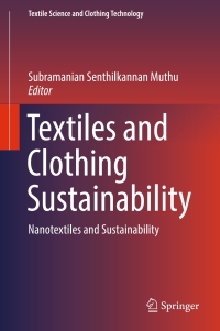 Imagen de portada: Textiles and Clothing Sustainability 9789811021879