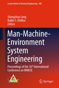 Cover image: Man-Machine-Environment System Engineering 9789811023224