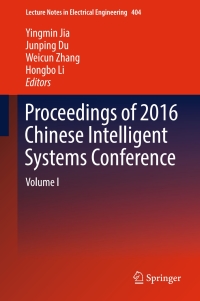 Immagine di copertina: Proceedings of 2016 Chinese Intelligent Systems Conference 9789811023378