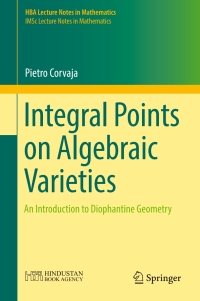Titelbild: Integral Points on Algebraic Varieties 9789811026478