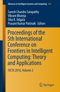 Immagine di copertina: Proceedings of the 5th International Conference on Frontiers in Intelligent Computing: Theory and Applications 9789811031557