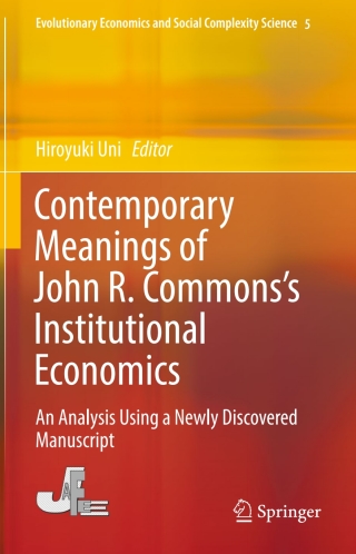 Imagen de portada: Contemporary Meanings of John R. Commons’s Institutional Economics 9789811032011