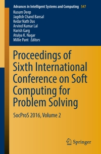 Cover image: Proceedings of Sixth International Conference on Soft Computing for Problem Solving 9789811033247