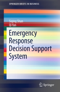 Omslagafbeelding: Emergency Response Decision Support System 9789811035418