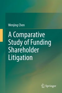 Imagen de portada: A Comparative Study of Funding Shareholder Litigation 9789811036224