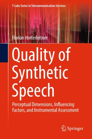 Cover image: Quality of Synthetic Speech 9789811037337