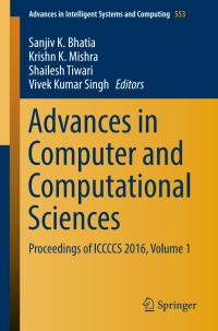 Cover image: Advances in Computer and Computational Sciences 9789811037696