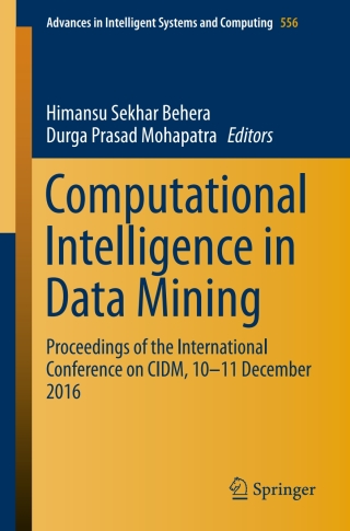 Cover image: Computational Intelligence in Data Mining 9789811038730
