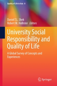 Titelbild: University Social Responsibility and Quality of Life 9789811038761