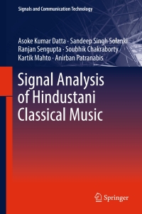 Titelbild: Signal Analysis of Hindustani Classical Music 9789811039584