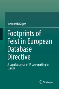 Titelbild: Footprints of Feist in European Database Directive 9789811039805