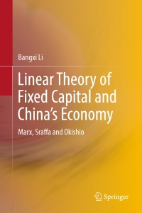 Cover image: Linear Theory of Fixed Capital and China’s Economy 9789811040641