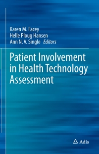 Cover image: Patient Involvement in Health Technology Assessment 9789811040672