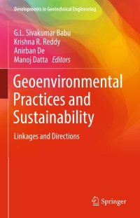 Titelbild: Geoenvironmental Practices and Sustainability 9789811040764