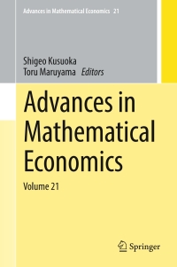 Imagen de portada: Advances in Mathematical Economics 9789811041440