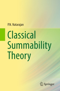 Cover image: Classical Summability Theory 9789811042041