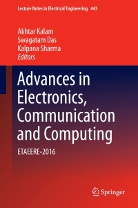 Cover image: Advances in Electronics, Communication and Computing 9789811047640