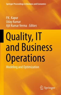 Cover image: Quality, IT and Business Operations 9789811055768