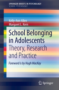 Imagen de portada: School Belonging in Adolescents 9789811059957