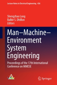 Cover image: Man–Machine–Environment System Engineering 9789811062315