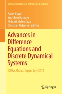 Imagen de portada: Advances in Difference Equations and Discrete Dynamical Systems 9789811064081