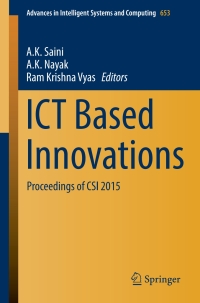 Cover image: ICT Based Innovations 9789811066016