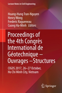 Imagen de portada: Proceedings of the 4th Congrès International de Géotechnique - Ouvrages -Structures 9789811067129