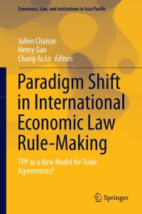 Titelbild: Paradigm Shift in International Economic Law Rule-Making 9789811067303