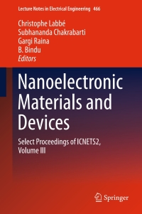 Cover image: Nanoelectronic Materials and Devices 9789811071904