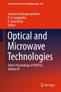 Omslagafbeelding: Optical And Microwave Technologies 9789811072925