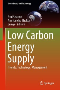 Imagen de portada: Low Carbon Energy Supply 9789811073250
