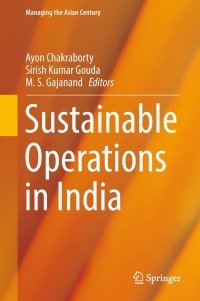 صورة الغلاف: Sustainable Operations in India 9789811080098