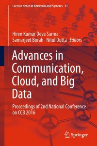 Cover image: Advances in Communication, Cloud, and Big Data 9789811089107