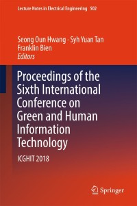 Cover image: Proceedings of the Sixth International Conference on Green and Human Information Technology 9789811303104