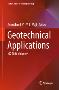 Imagen de portada: Geotechnical Applications 9789811303678