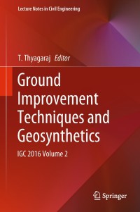 Imagen de portada: Ground Improvement Techniques and Geosynthetics 9789811305580