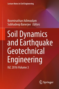 Imagen de portada: Soil Dynamics and Earthquake Geotechnical Engineering 9789811305610