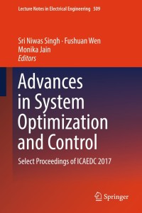 Titelbild: Advances in System Optimization and Control 9789811306648
