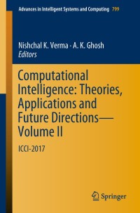 Imagen de portada: Computational Intelligence: Theories, Applications and Future Directions - Volume II 9789811311345