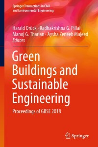 Cover image: Green Buildings and Sustainable Engineering 9789811312014