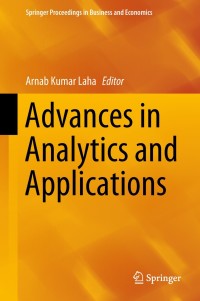 Imagen de portada: Advances in Analytics and Applications 9789811312076