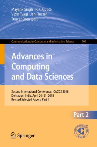 Titelbild: Advances in Computing and Data Sciences 9789811318122