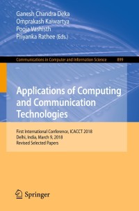 表紙画像: Applications of Computing and Communication Technologies 9789811320347