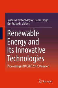 صورة الغلاف: Renewable Energy and its Innovative Technologies 9789811321153