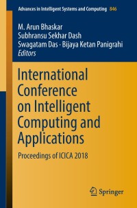 Imagen de portada: International Conference on Intelligent Computing and Applications 9789811321818