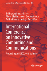 Imagen de portada: International Conference on Innovative Computing and Communications 9789811323232