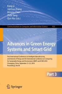 表紙画像: Advances in Green Energy Systems and Smart Grid 9789811323805
