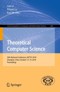 Imagen de portada: Theoretical Computer Science 9789811327117