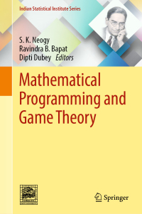 Cover image: Mathematical Programming and Game Theory 9789811330582