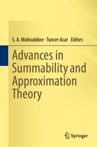 Cover image: Advances in Summability and Approximation Theory 9789811330766